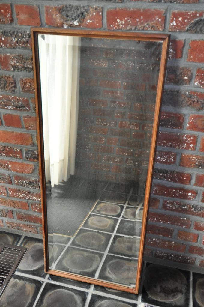Antieke spiegel, Ophalen, Rechthoekig, Minder dan 50 cm, 100 tot 150 cm