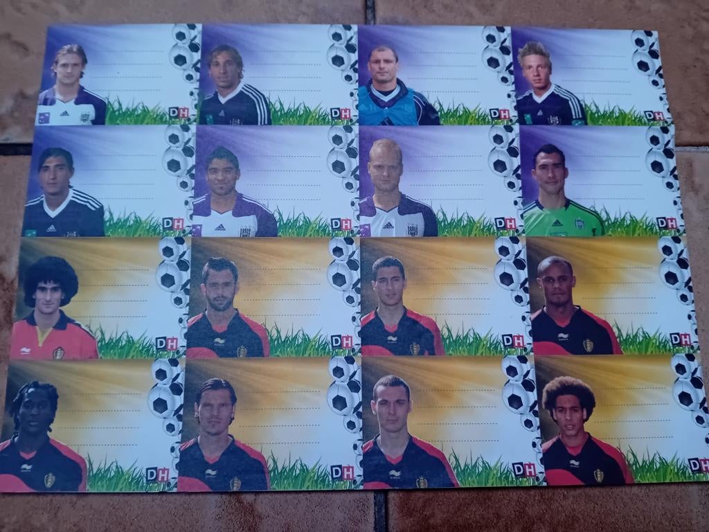 Étiquettes joueurs de foot, Hobby en Vrije tijd, Kaarten | Zelfgemaakt, Zo goed als nieuw, Overige thema's