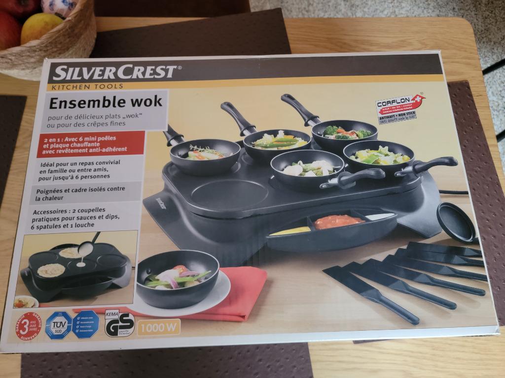 Ensemble Wok Silvercrest, Electroménager, Enlèvement, Comme neuf, 4 à 7 personnes