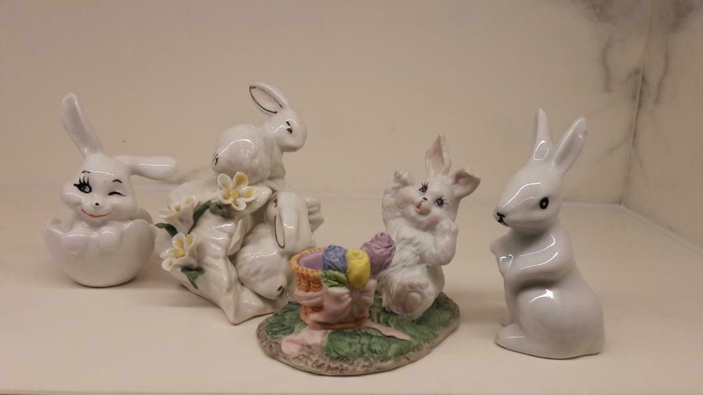 4 beeldjes van konijntjes/haasjes, Ophalen of Verzenden