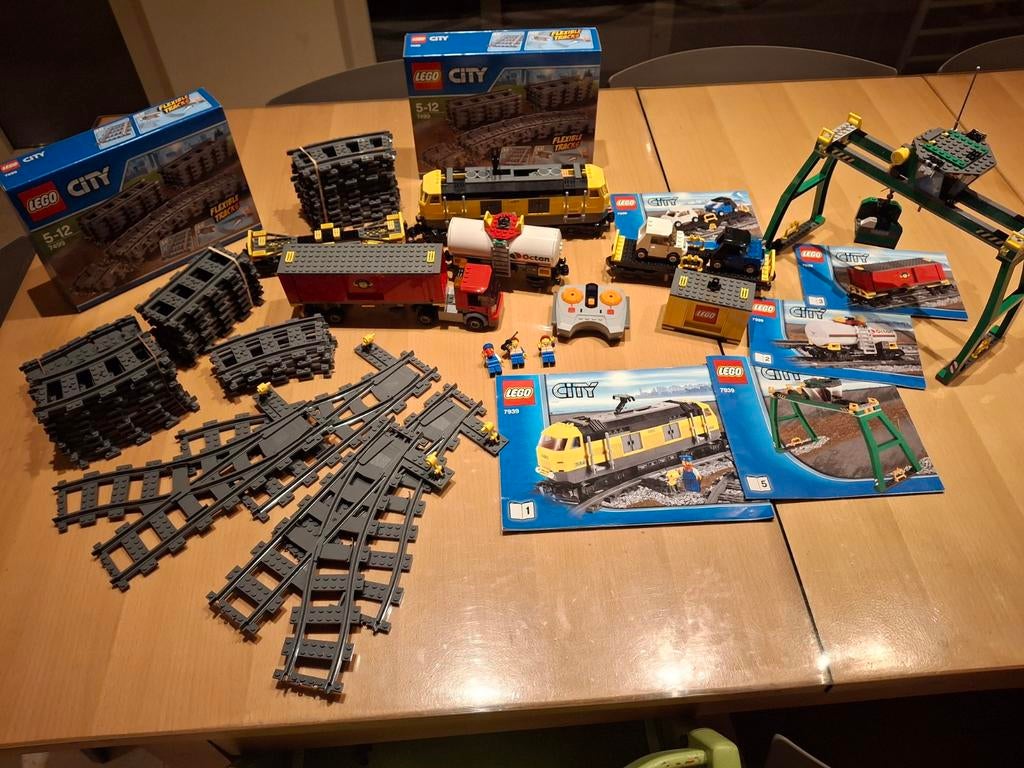 Pack de trains Mega Lego 7939, commutateurs 60238 et 2 voies, Enlèvement ou Envoi, Comme neuf, Ensemble complet, Lego