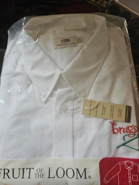 Overhemd Brugse Zot nieuw, Enlèvement ou Envoi, Blanc