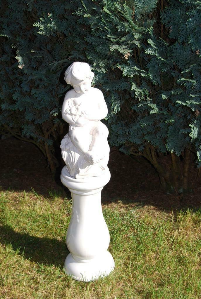 Geglazuurd aardewerk jongetje met pilaar, Antiek en Kunst, Ophalen of Verzenden