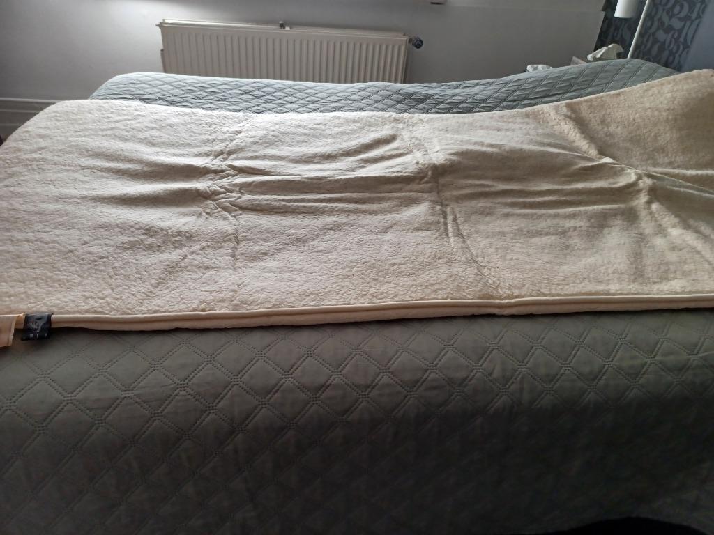 Onderdeken  bed in schapenwol, Ophalen, Gebruikt, Eenpersoons, Hoeslaken of Sloop