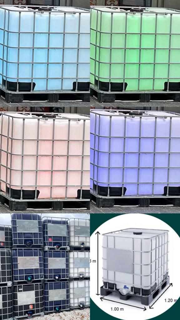 Cuve citerne cubi IBC 1000l compléte (avec cage et palette), Jardin & Terrasse, 150 litres ou plus, Enlèvement ou Envoi, Synthétique