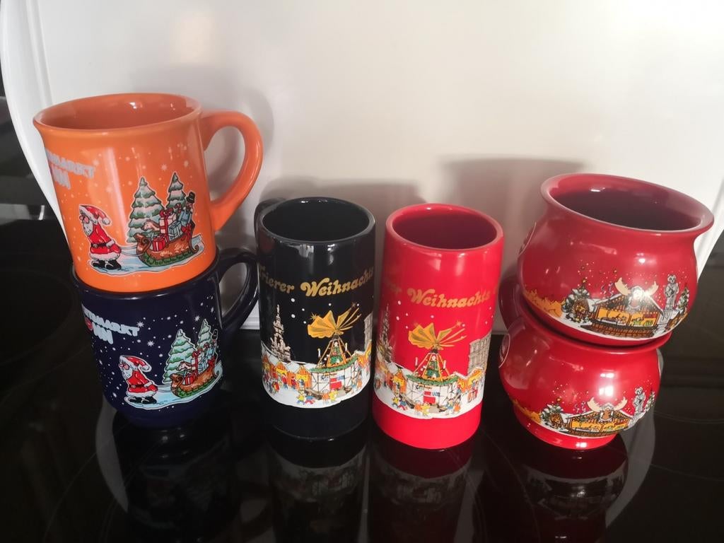 Glühwein koppen Duitsland., Ophalen, Keramiek, Nieuw, Overige stijlen