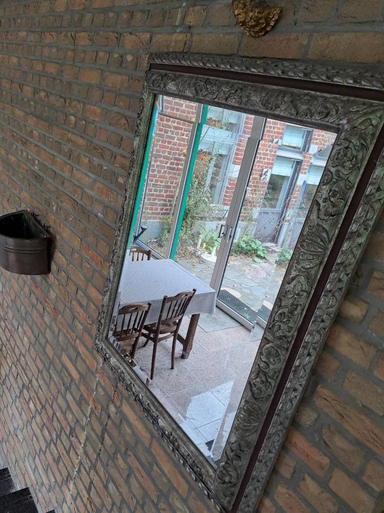 Miroir dans un cadre en bois, Moins de 100 cm, Comme neuf, Enlèvement, Rectangulaire