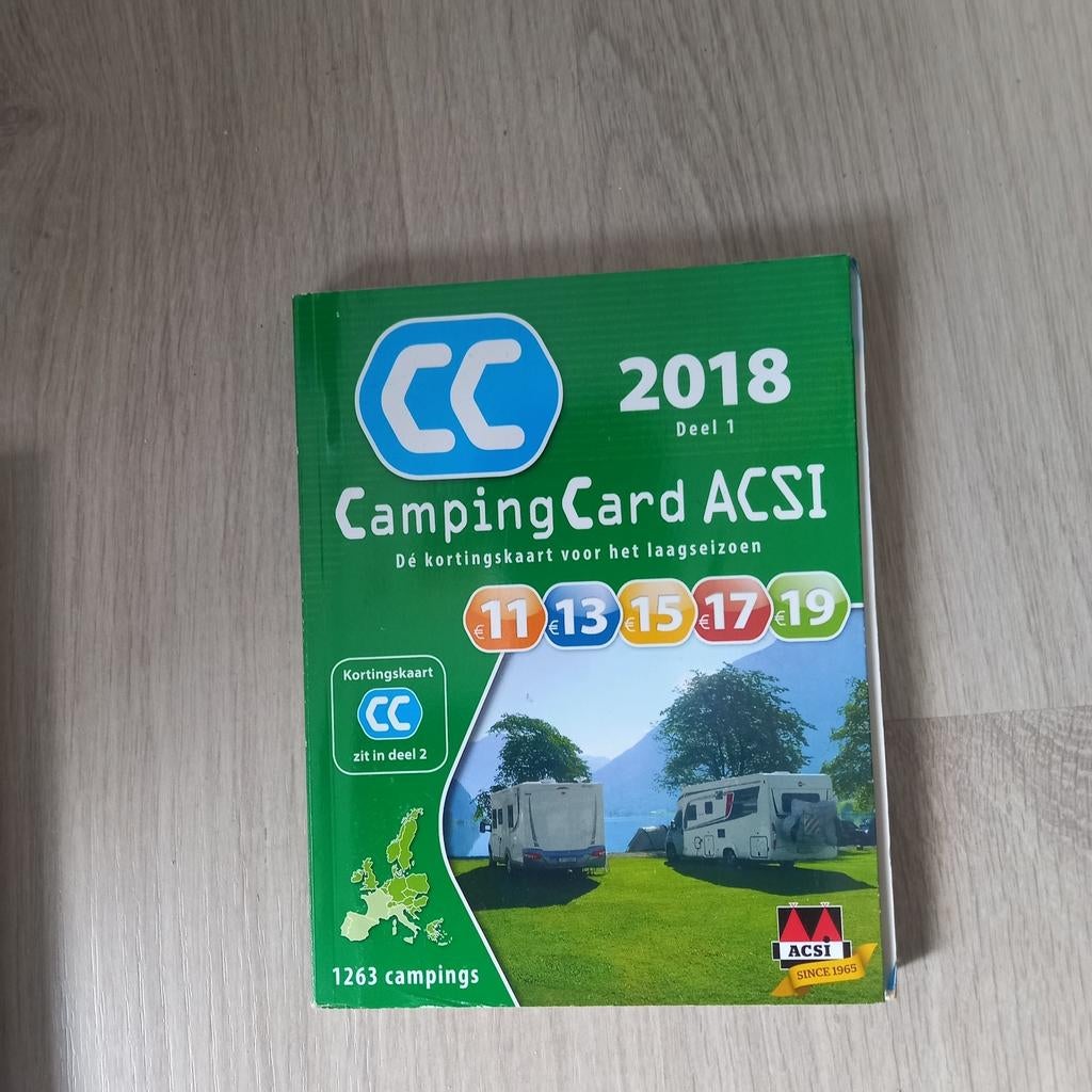 ACSI - CampingCard ACSI 2018 - set 2 delen, Ophalen of Verzenden, ACSI, Europa