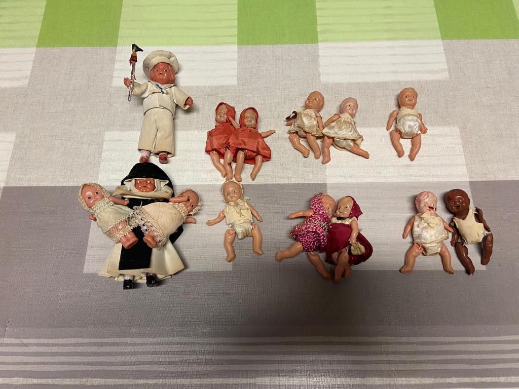 vintage kleine celluloid popjes, Ophalen of Verzenden