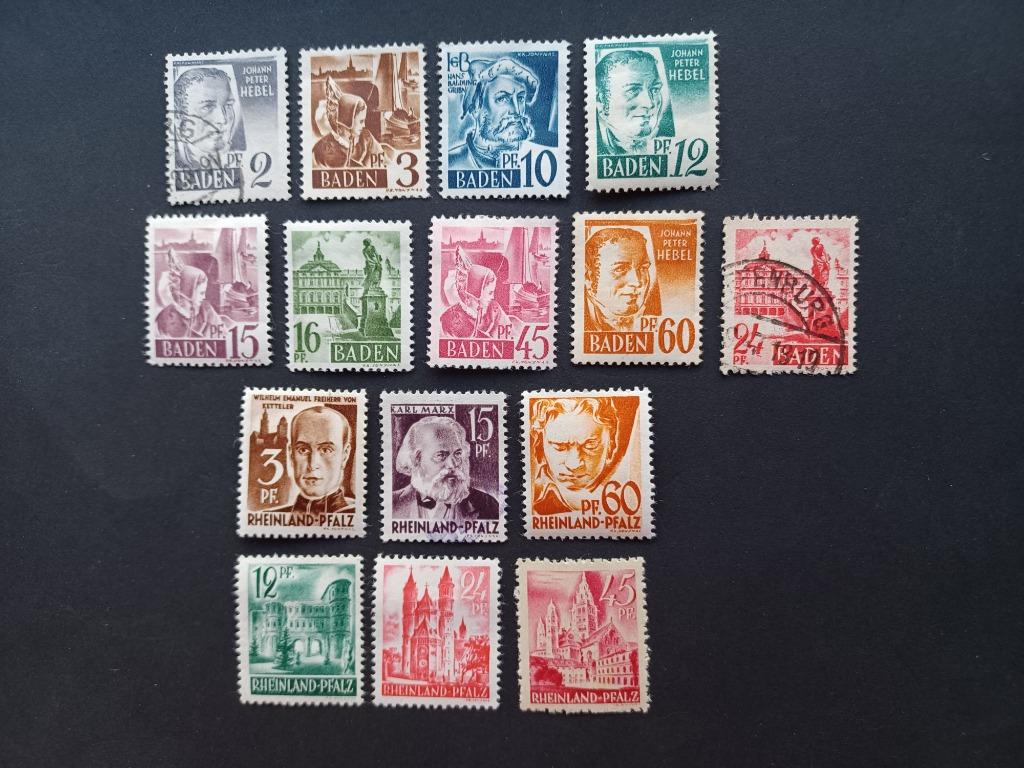 Postzegels  Baden/Rheinland-Pfalz, Ophalen of Verzenden, Overige periodes