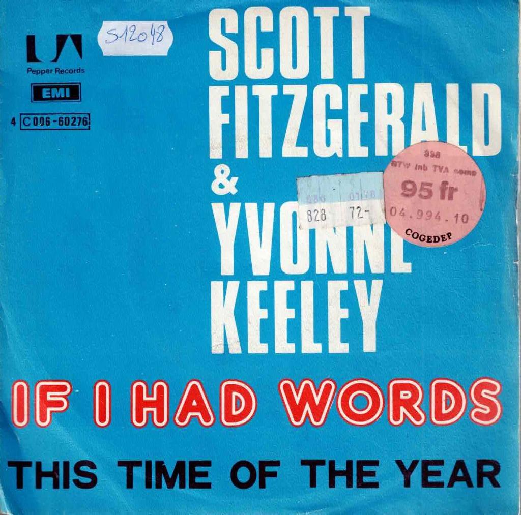 Vinyl, 7"   -   Scott Fitzgerald & Yvonne Keeley – ....., Enlèvement ou Envoi, Autres formats