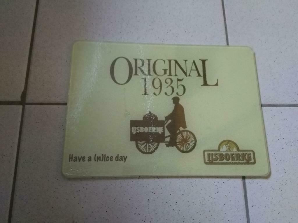 Glazen placemat Ijsboerke, Ophalen of Verzenden