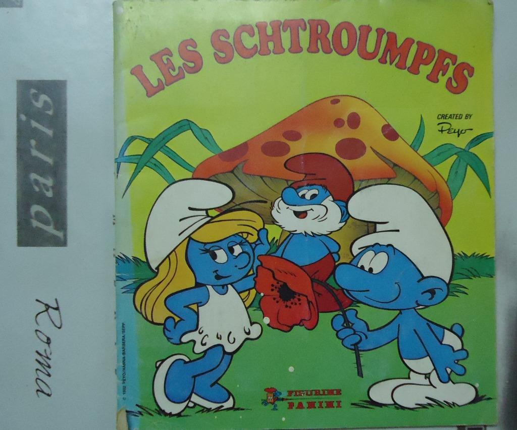 ALBUM D'AUTOCOLLANTS PANINI LES SCHTROUMPFS COMPLET UNIQUE B, Enlèvement ou Envoi, Comme neuf, Autocollant