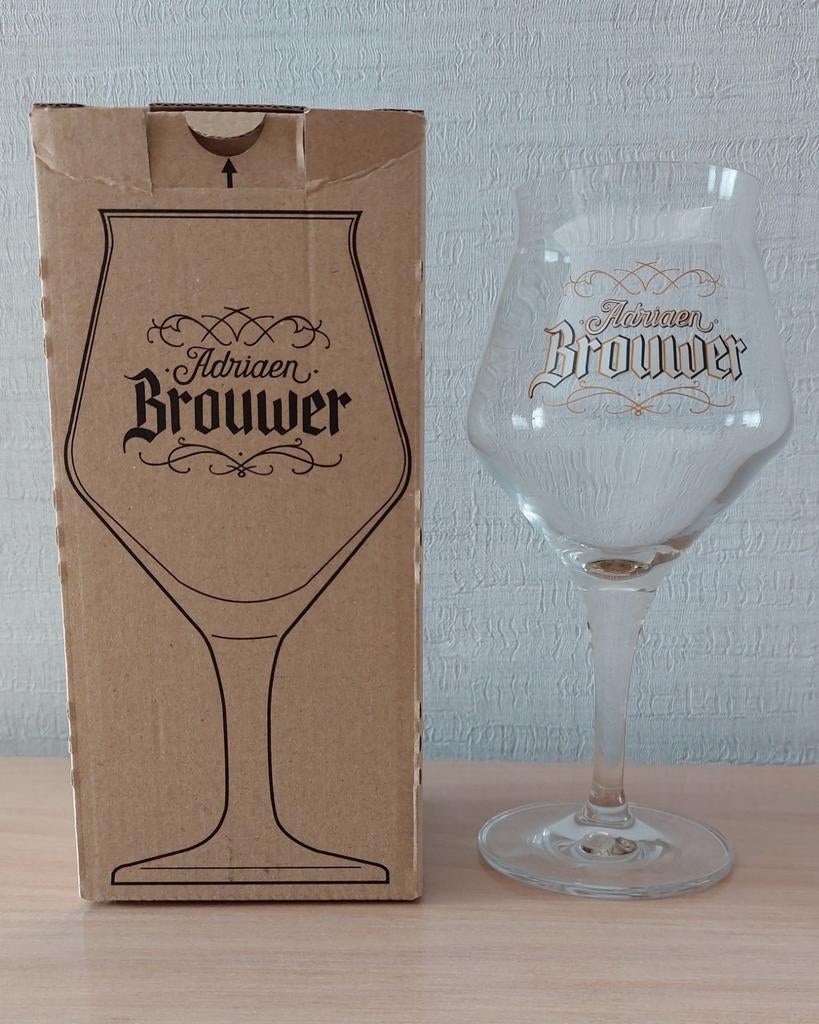 glazen Adriaen Brouwer bierglas in doosje (2 stuks)., Ophalen of Verzenden, Nieuw, Bierglas