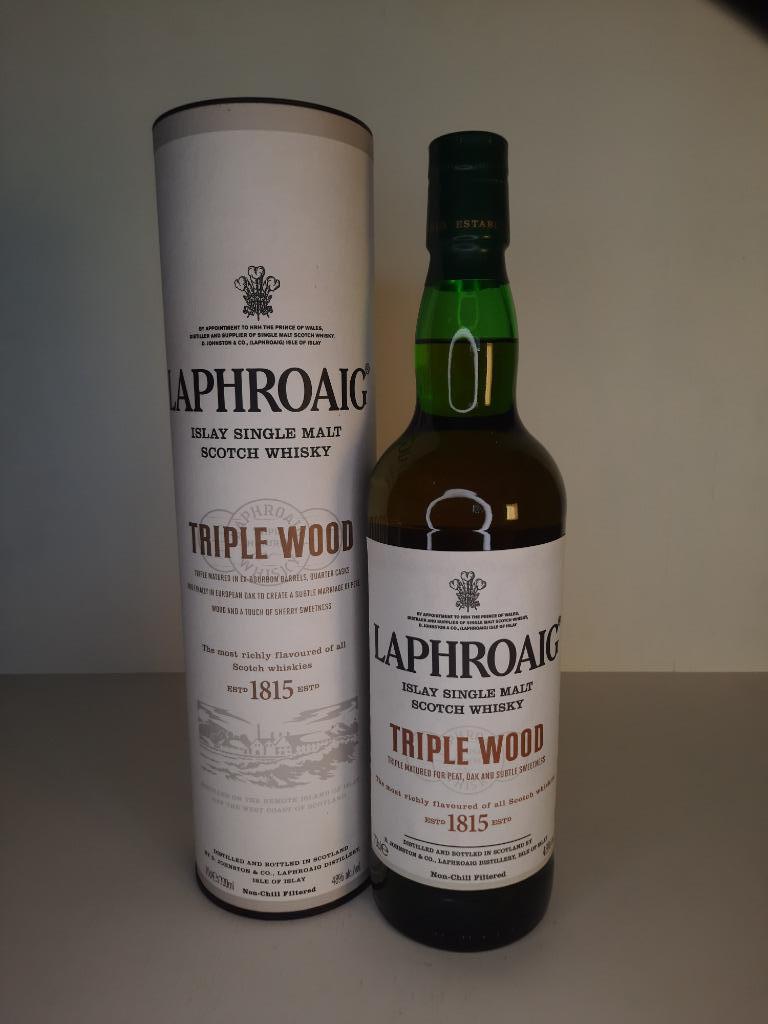 Laphroaig Tripple Wood, Verzamelen, Overige gebieden, Overige typen, Ophalen of Verzenden, Zo goed als nieuw