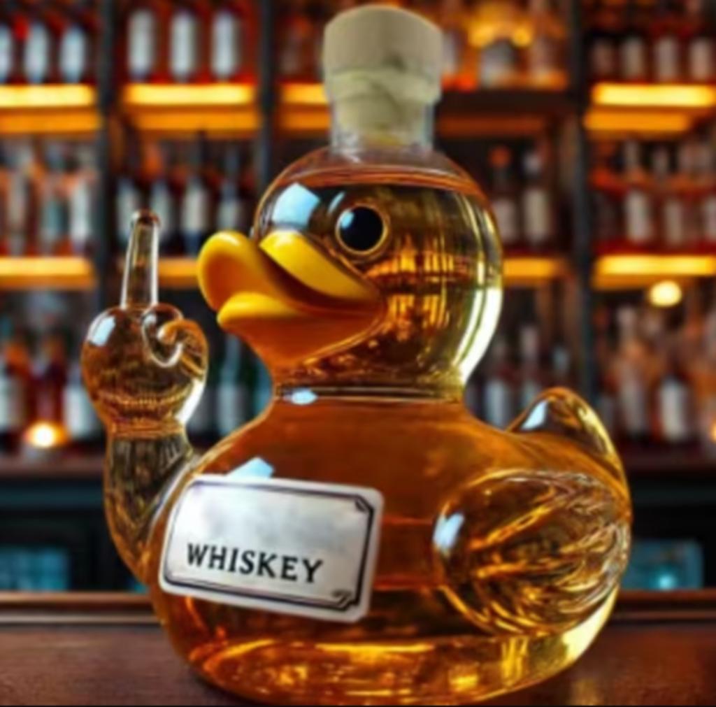 Superbe carafe à whisky en verre Duck (320 ml), Enlèvement ou Envoi, Neuf