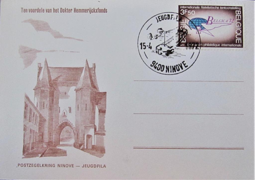 PUBLIBELKAART- NINOVE- DE KOEPOORT, Ophalen of Verzenden, 1960 tot 1980, Gelopen, Oost-Vlaanderen