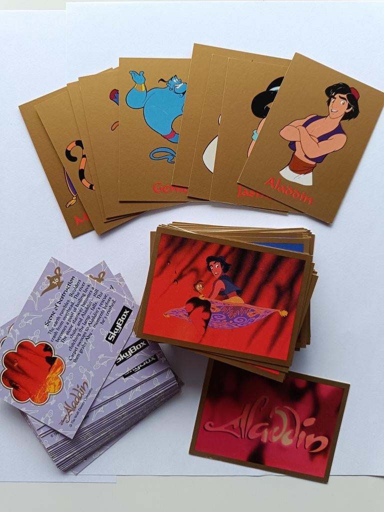 Aladdin verzamelkaarten Disney USA, Verzamelen, Ophalen of Verzenden, Gebruikt