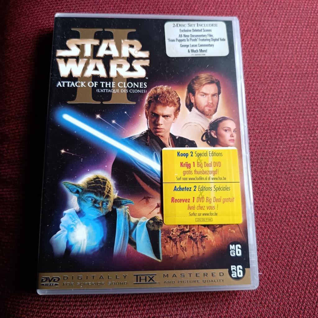 2 dvd star wars II, Ophalen of Verzenden, Zo goed als nieuw