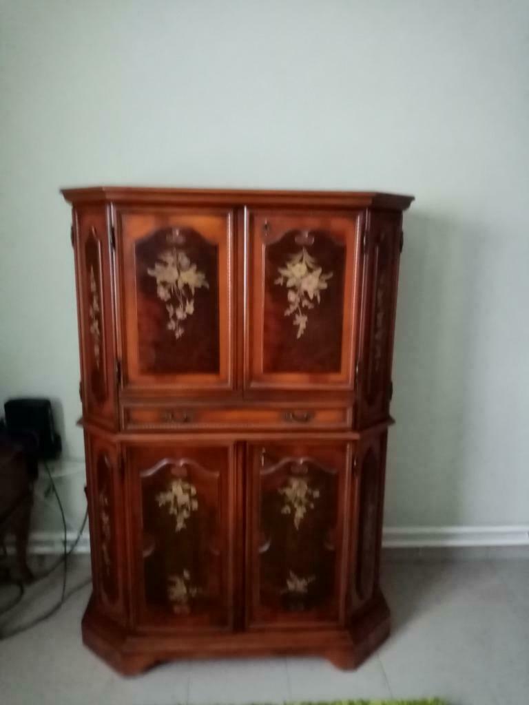 Antieke Tv kast, Ophalen, Gebruikt, 100 tot 150 cm, Kersenhout