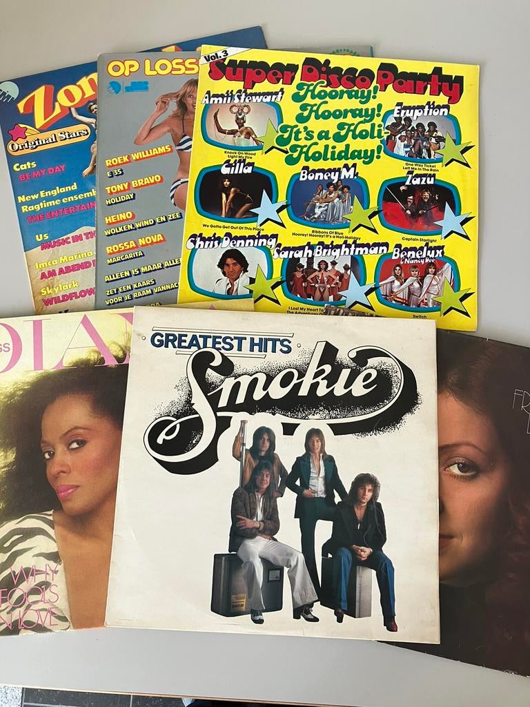 Lot 6 VINTAGE LP’s, Smokey, Diana Ross, …, Enlèvement ou Envoi