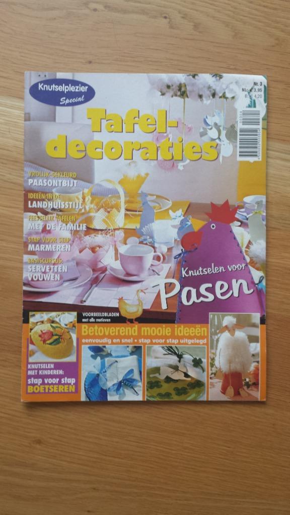 Tijdsschrift Knutselplezier special Nr. - Tafeldecoraties, Livres, Loisirs & Temps libre, Enlèvement ou Envoi, Utilisé, Scrapbooking et Bricolage