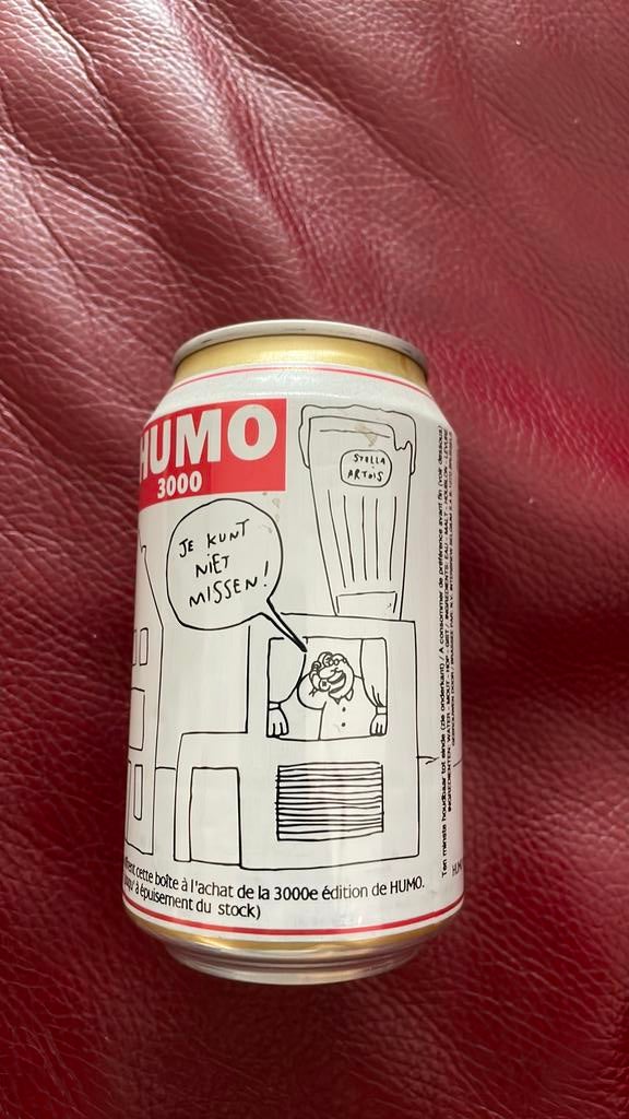 Kamagurka: Blikje Humo 3000 Stella Artois, Verzamelen, Ophalen of Verzenden