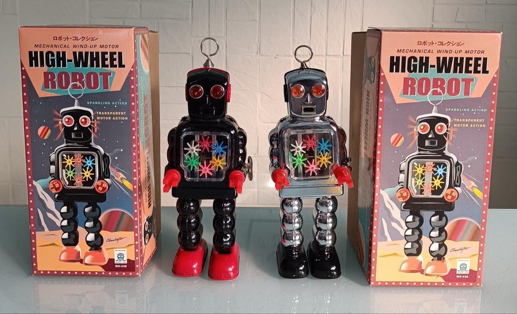 Vintage High - Wheel speelgoed robots., Ophalen of Verzenden, Zo goed als nieuw