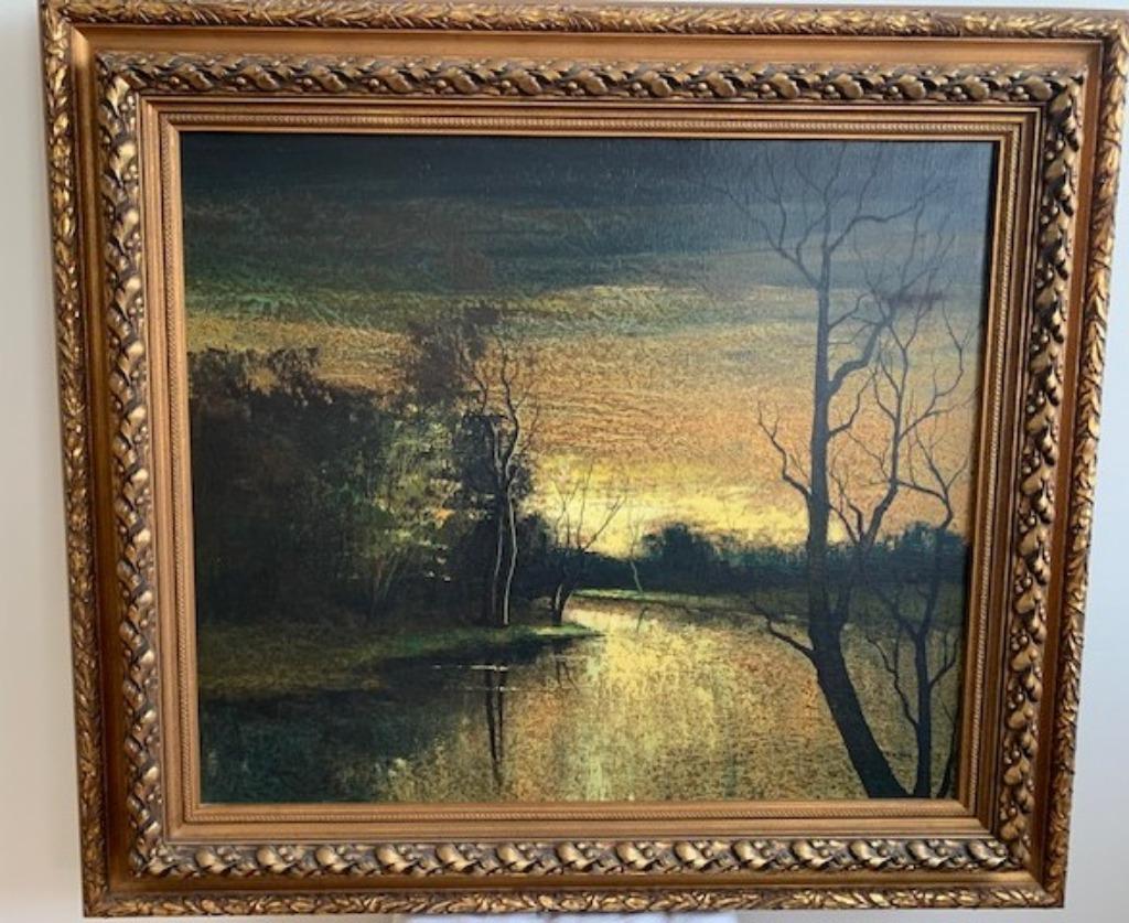schilderij met landschap, Antiek en Kunst, Kunst | Schilderijen | Klassiek, Ophalen