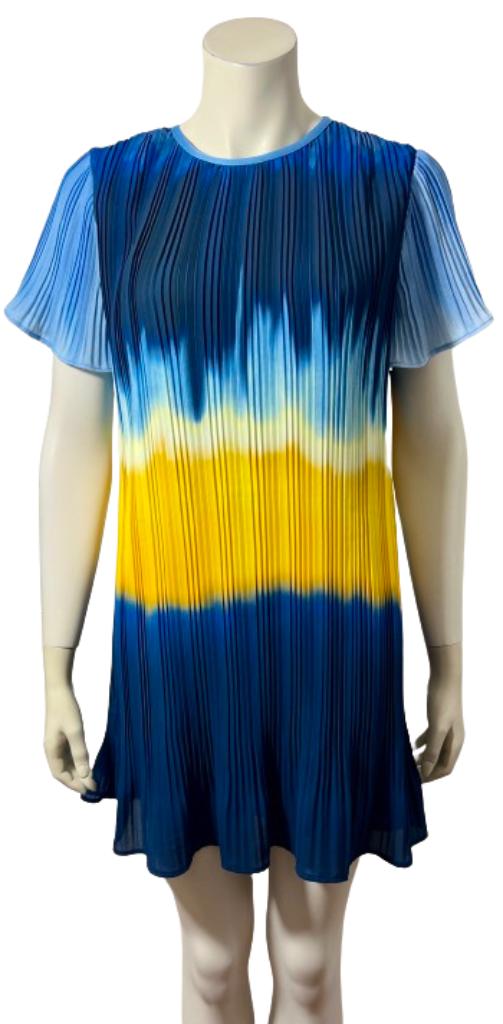 PINKO plooi jurk - FR 36 - Pre Loved, Kleding | Dames, Jurken, Zo goed als nieuw, Maat 36 (S), Blauw, Knielengte, Verzenden