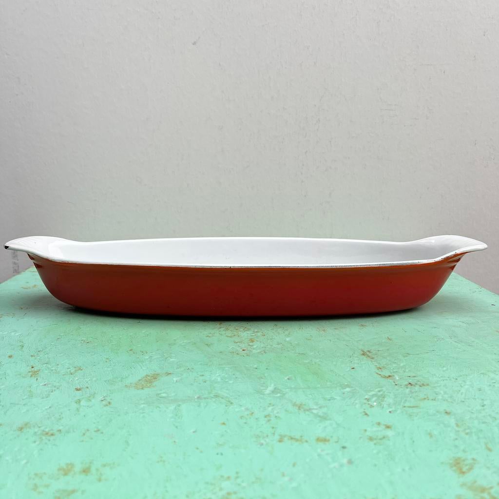 Plat à four vintage en fonte émaillée, plat à poisson FE 3, Maison & Meubles, Cuisine | Ustensiles de cuisine, Utilisé, Enlèvement ou Envoi
