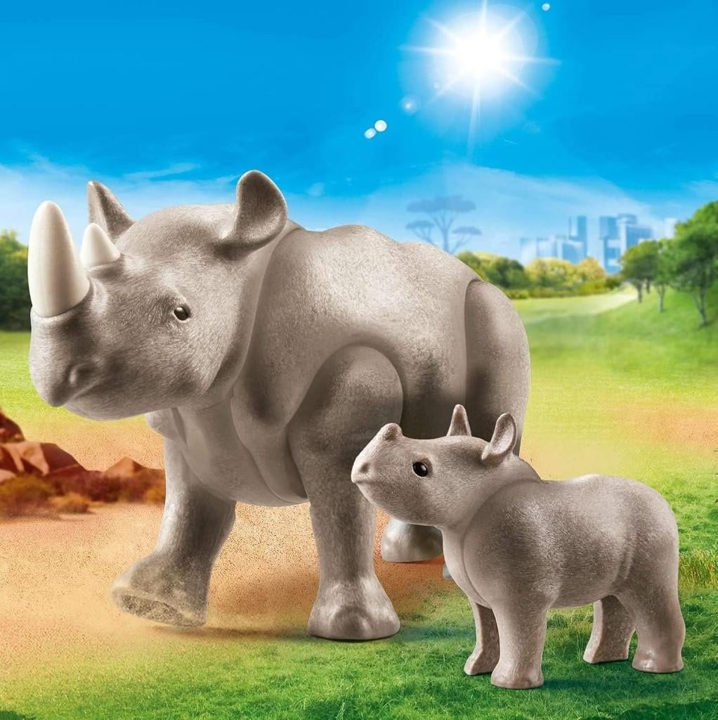 Playmobil - set 70357 - Family Fun Neushoorn & baby, Kinderen en Baby's, Speelgoed | Playmobil, Ophalen, Zo goed als nieuw