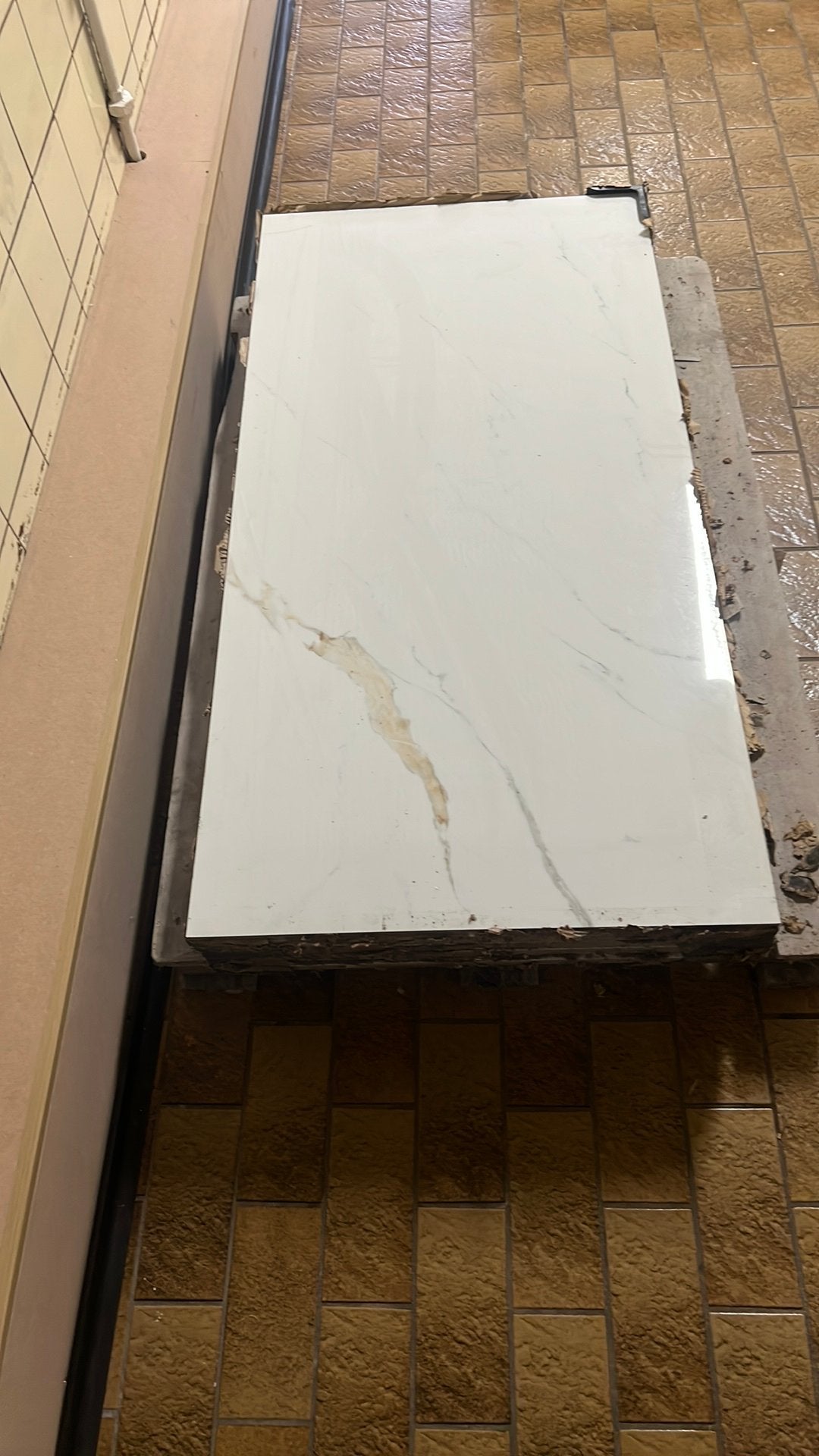 Keramische tegels marmer 120x60 cm, Ophalen, Zo goed als nieuw, Marmer