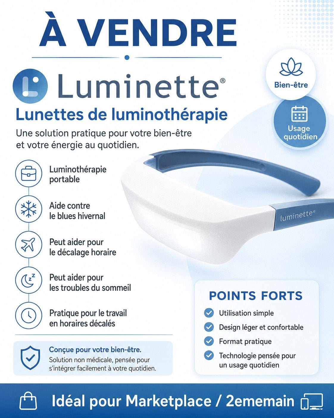 Luminette, Enlèvement ou Envoi, Utilisé