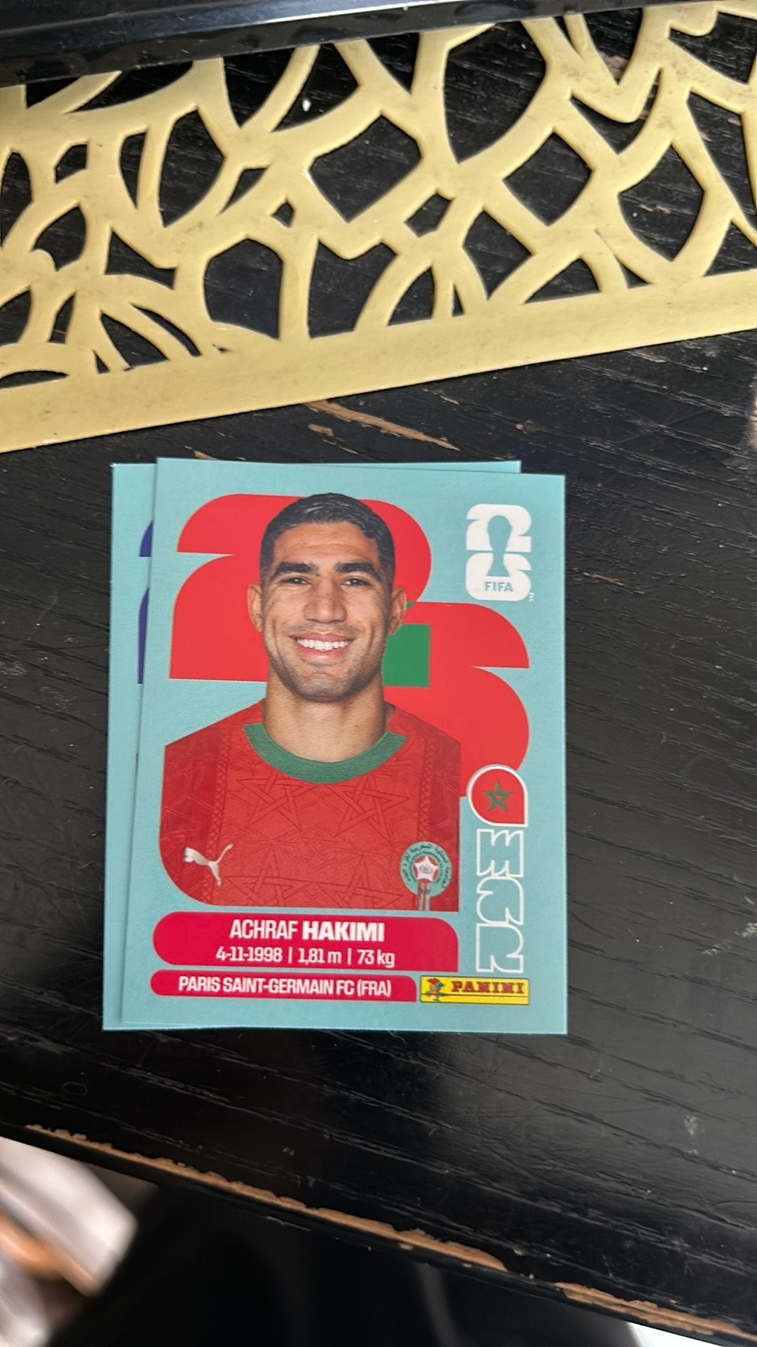 Achraf hakimi 2026 wk, Verzamelen, Sportartikelen en Voetbal, Ophalen, Zo goed als nieuw