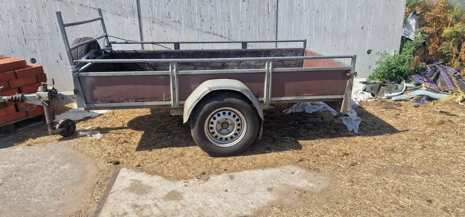 aanhangwagen /remorque   250 x 125 cm ongeremd /750 kg, Autos : Divers, Remorques, Enlèvement, Utilisé