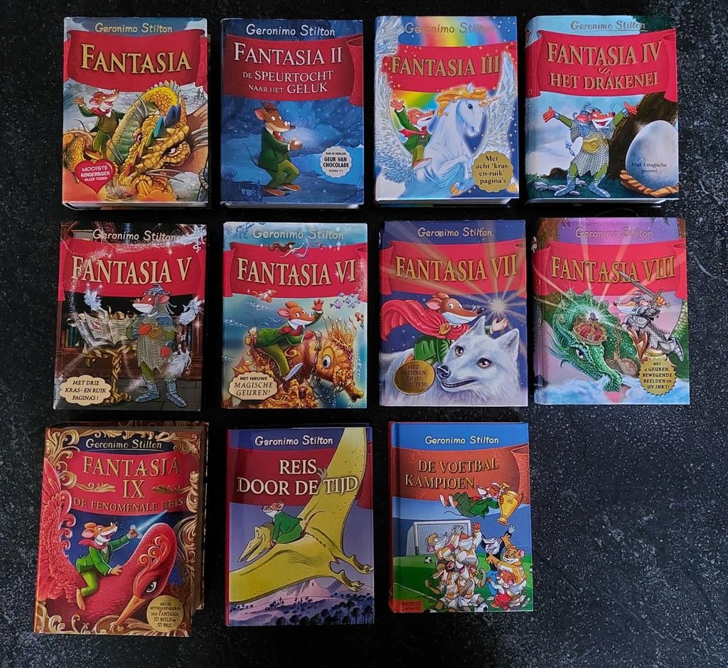 Geronimo Stilton Fantasia van 1 tot 9 in nieuwstaat, Boeken, Ophalen