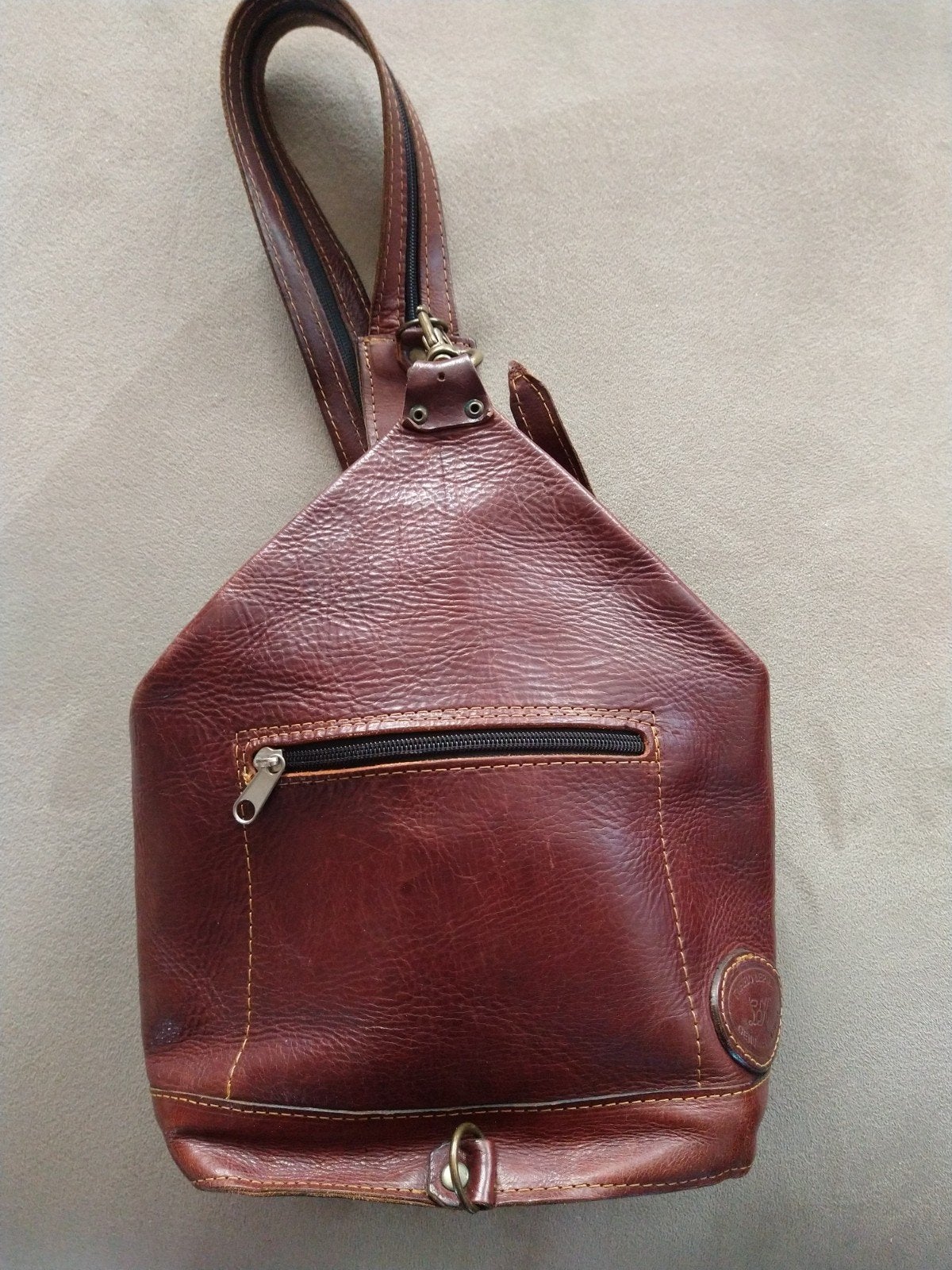 Lek robuuste lederen rugtas met stoere details, Bijoux, Sacs & Beauté, Sacs | Sacs Femme, Enlèvement