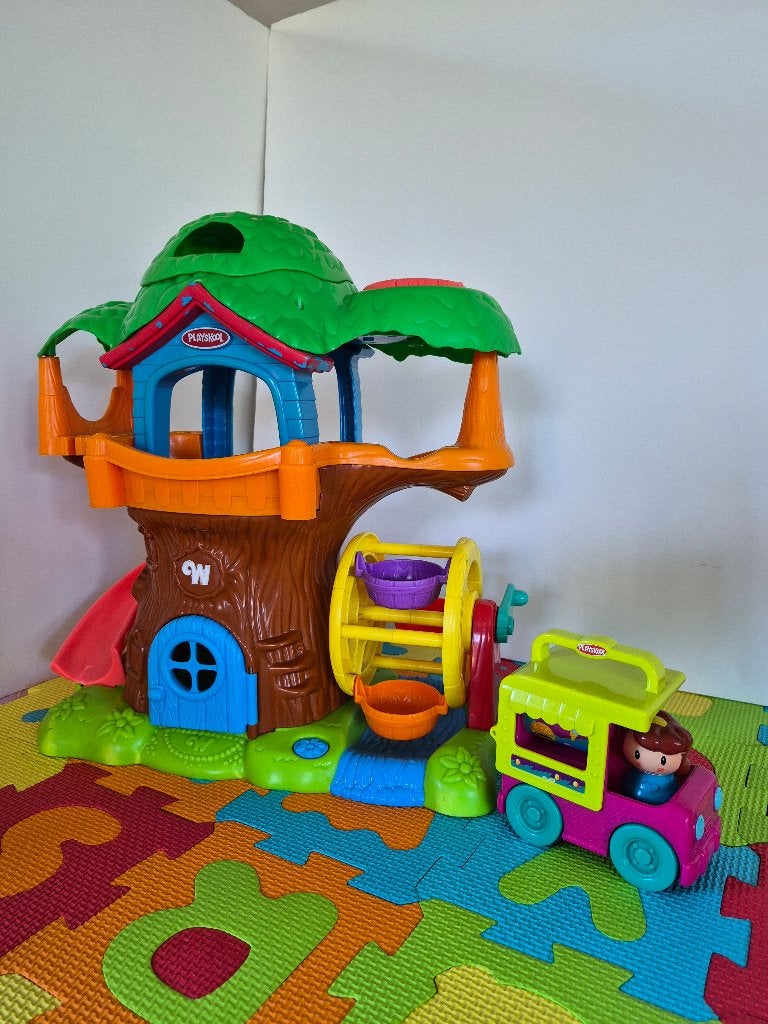 Arbre-Maison Musical Weebles Playskool + Véhicule, Enlèvement ou Envoi, Comme neuf