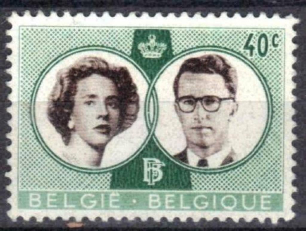 Belgie 1960 - Yvert/OBP 1169 - Boudewijn en Fabiola (ZG), Postzegels en Munten, Verzenden, Postfris, Zonder gom, Koninklijk huis