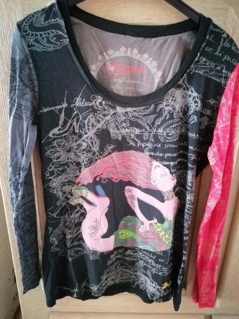 DESIGUAL blouse maat L, Kleding | Dames, Meerkleurig, Maat 42/44 (L), Ophalen of Verzenden, Zo goed als nieuw