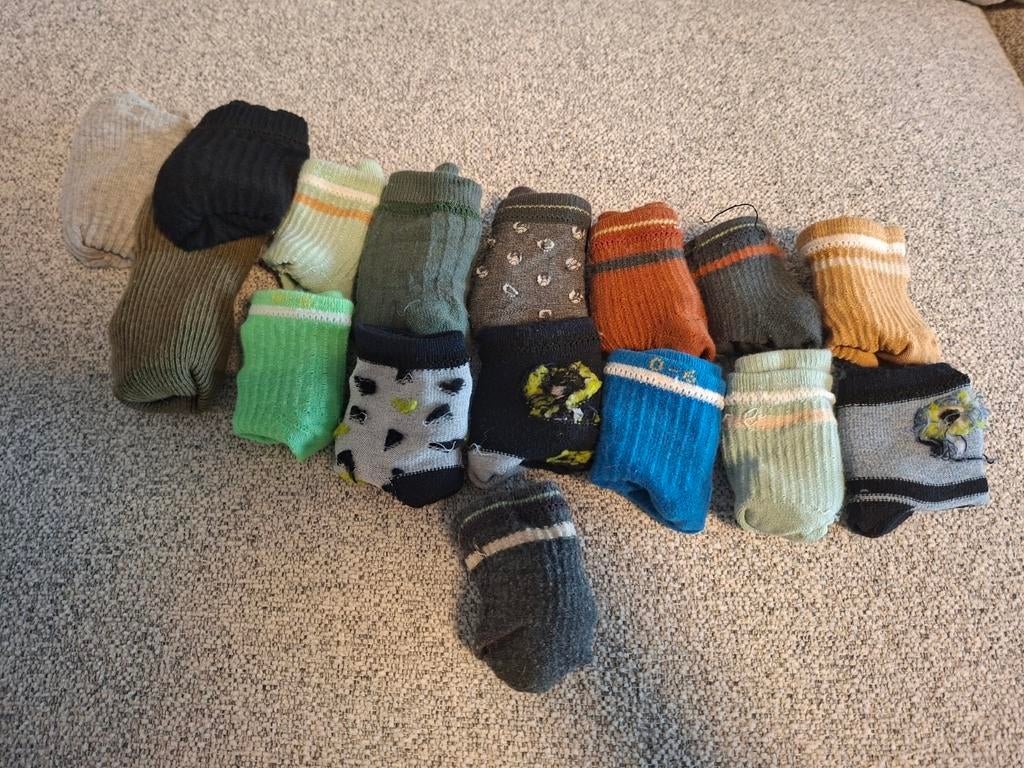 Pakket 16 Paar Babysokjes -  - Maat 0-6m, Ophalen, Gebruikt, Jongetje, Sokjes