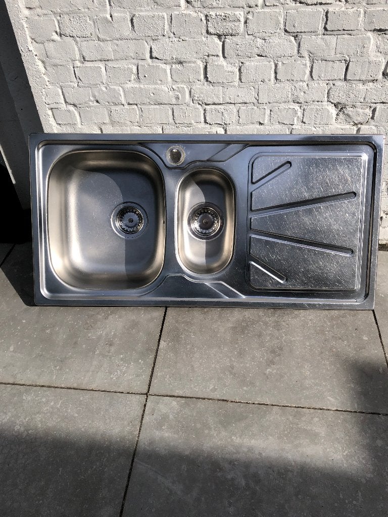 Spoelbak keuken Inox, Huis en Inrichting, Ophalen, Gebruikt, Minder dan 100 cm