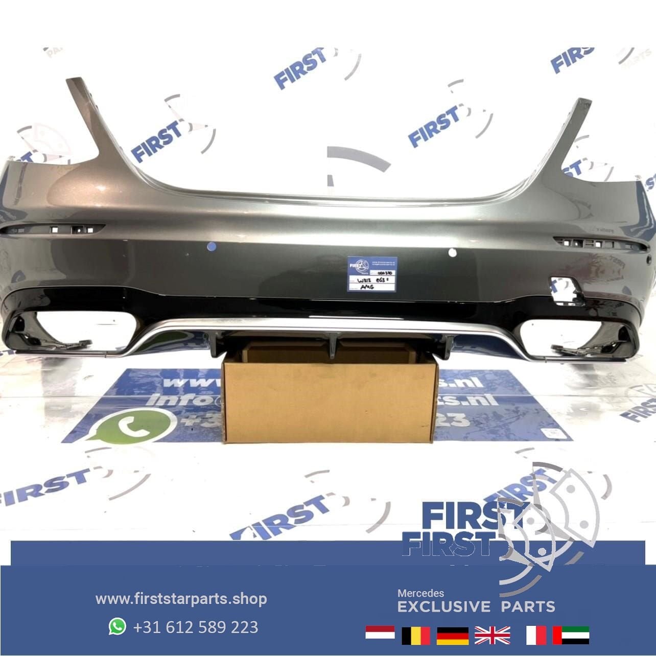 W213 E63 E63S AMG ACHTERBUMPER + DIFFUSER Mercedes E Klasse, Gebruikt, -, Ophalen of Verzenden, Achter