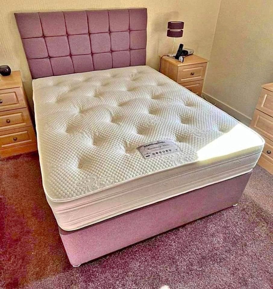 Nouveau lit + matelas — Toutes les tailles disponibles, Envoi, Neuf, Deux personnes, Autres couleurs