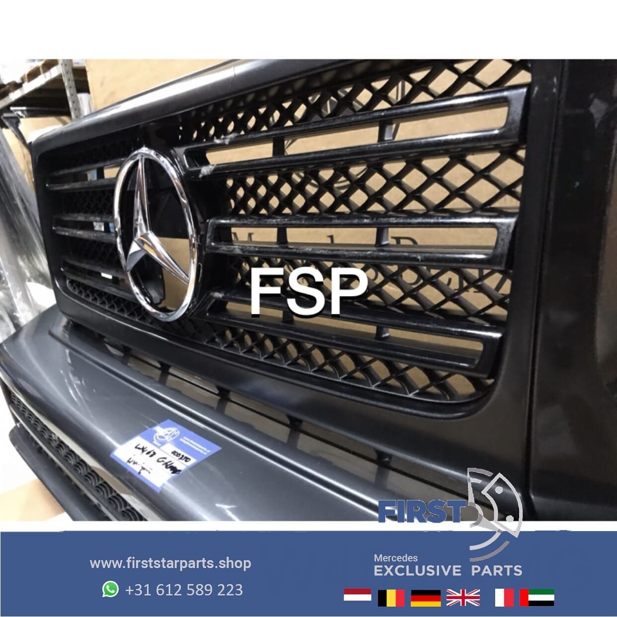W463 VOORBUMPER + GRIL GRIJS Mercedes G KLASSE AMG 2018-2021, -, Voor, -, Bumper