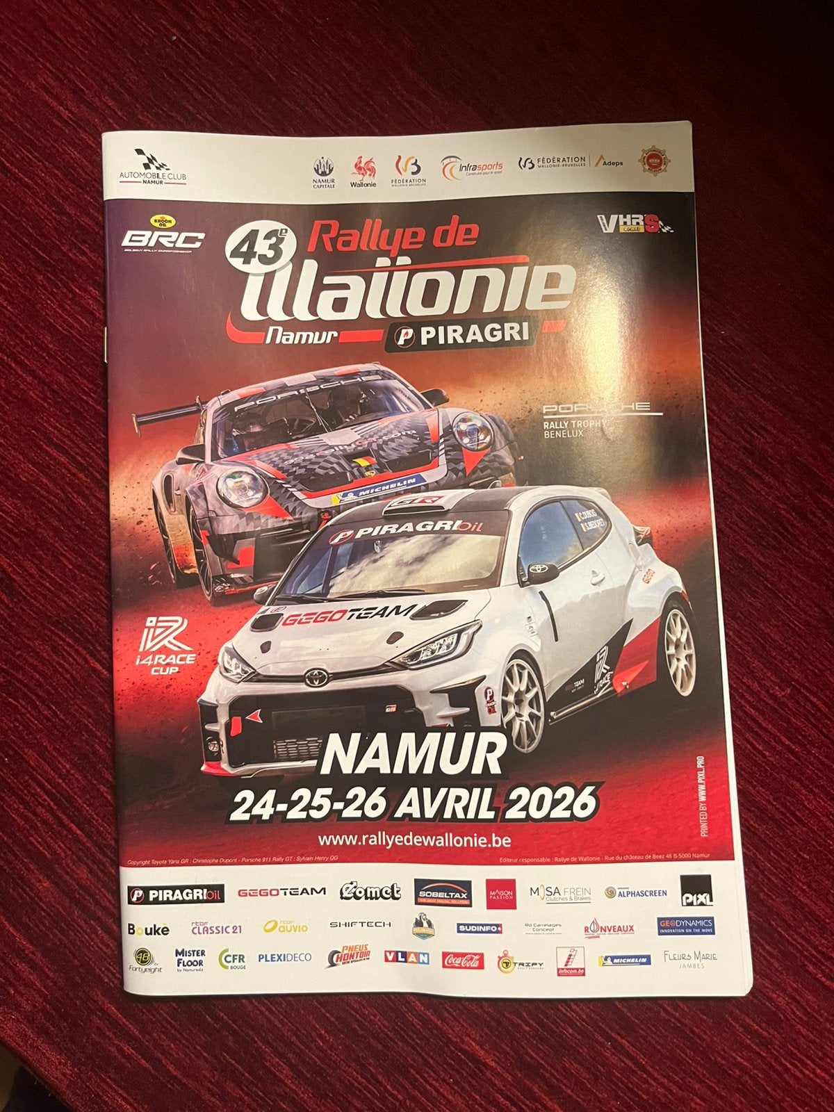 Programme Rallye de Wallonie 2026, Enlèvement ou Envoi, Comme neuf