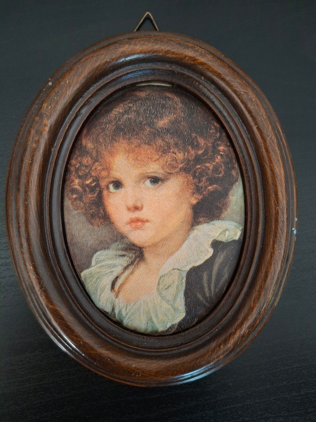 ovaal kader met reproductie van schilderij., Antiek en Kunst, Ophalen