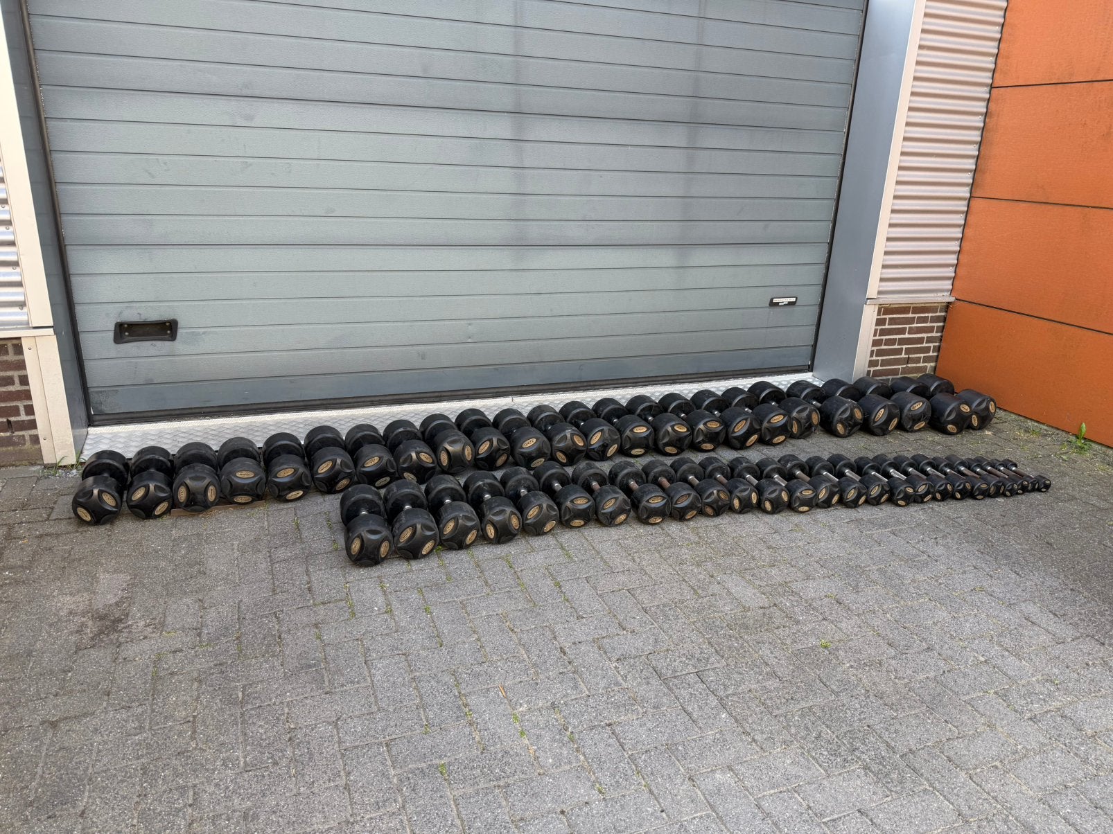 Rubberen Lifemaxx Dumbells 2kg t/m 48kg, Sport en Fitness, Ophalen, Gebruikt