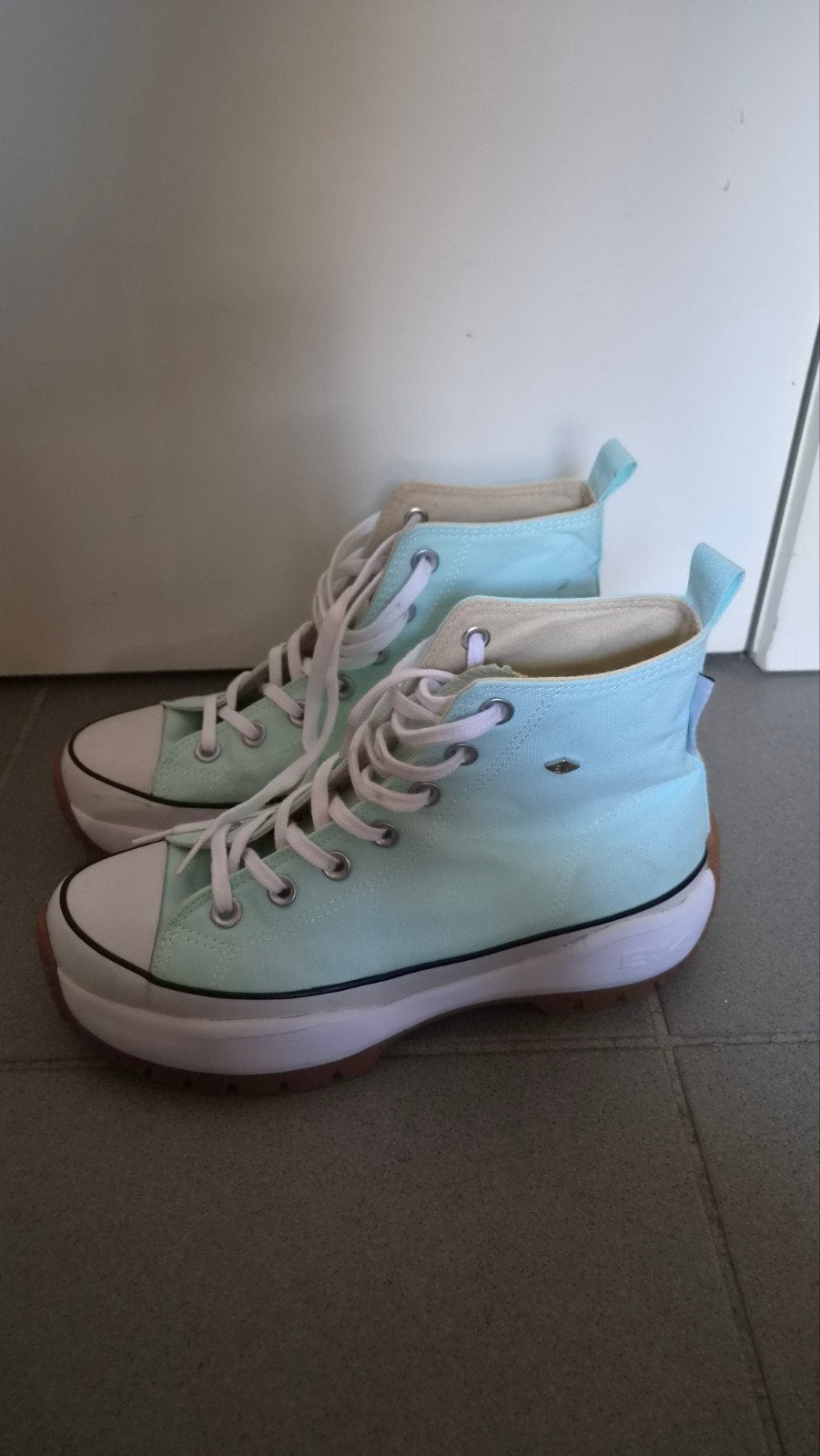 lichtblauwe British Knights Kaya Mid Fly hoge dames sneaker, Neuf, British Knights, Sneakers et Baskets, Enlèvement